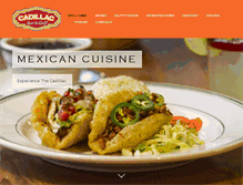 Tablet Screenshot of cadillacbarandgrill.com